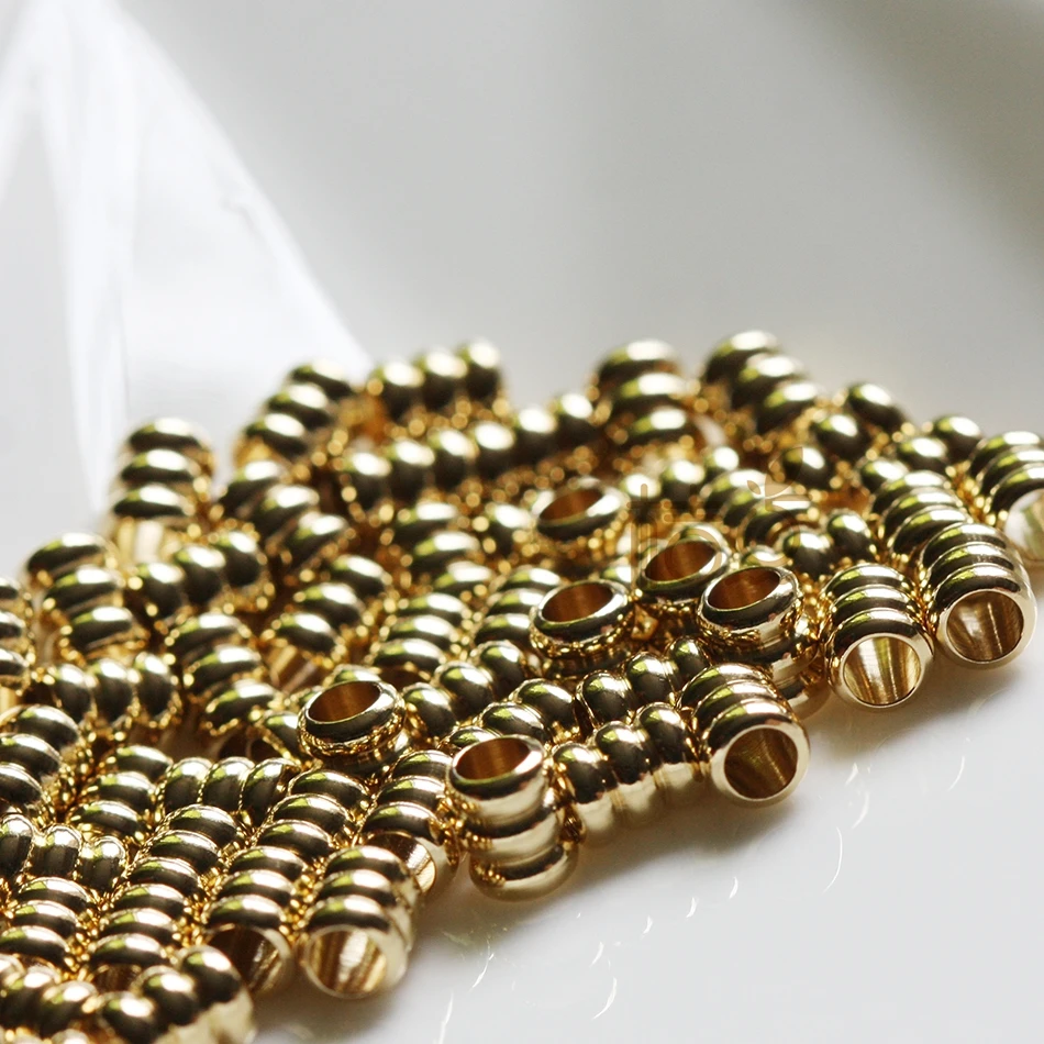 40 Pieces Solid Raw Brass Spacers - Tube 6x5mm (4387C-Q-26)