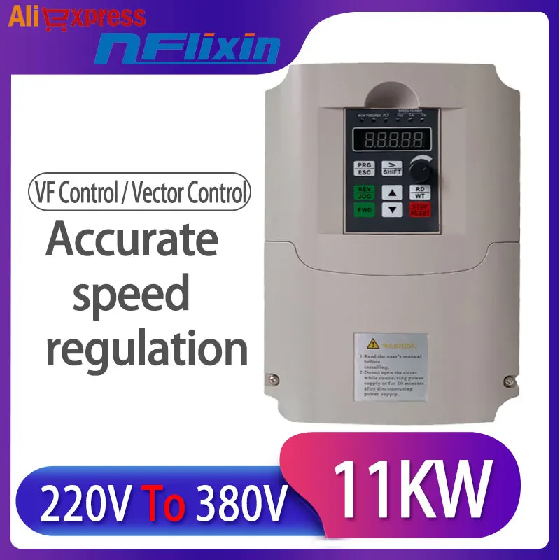 5.5KW VFD Input 220V 1ph to Output 380V 3ph High Performance Frequency Inverter for 380V 3 phase fan water pump motor