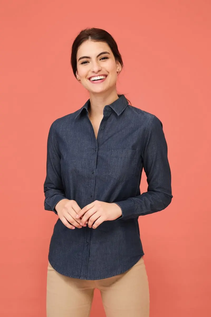 BARRY WOMEN DENIM-WOMEN's DENIM shirt-100% cotton