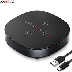 Omnidirectional Conference Microphone with Speaker for Zoom, Meeting, USB Desktop Computer Speakerphone with Mute Control