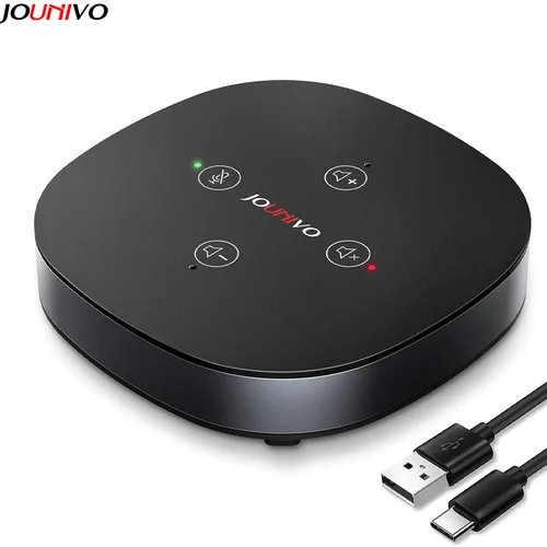 Micrófono de conferencia omnidireccional con altavoz para Zoom, Reunión, altavoz de computadora de escritorio USB con Control silencioso