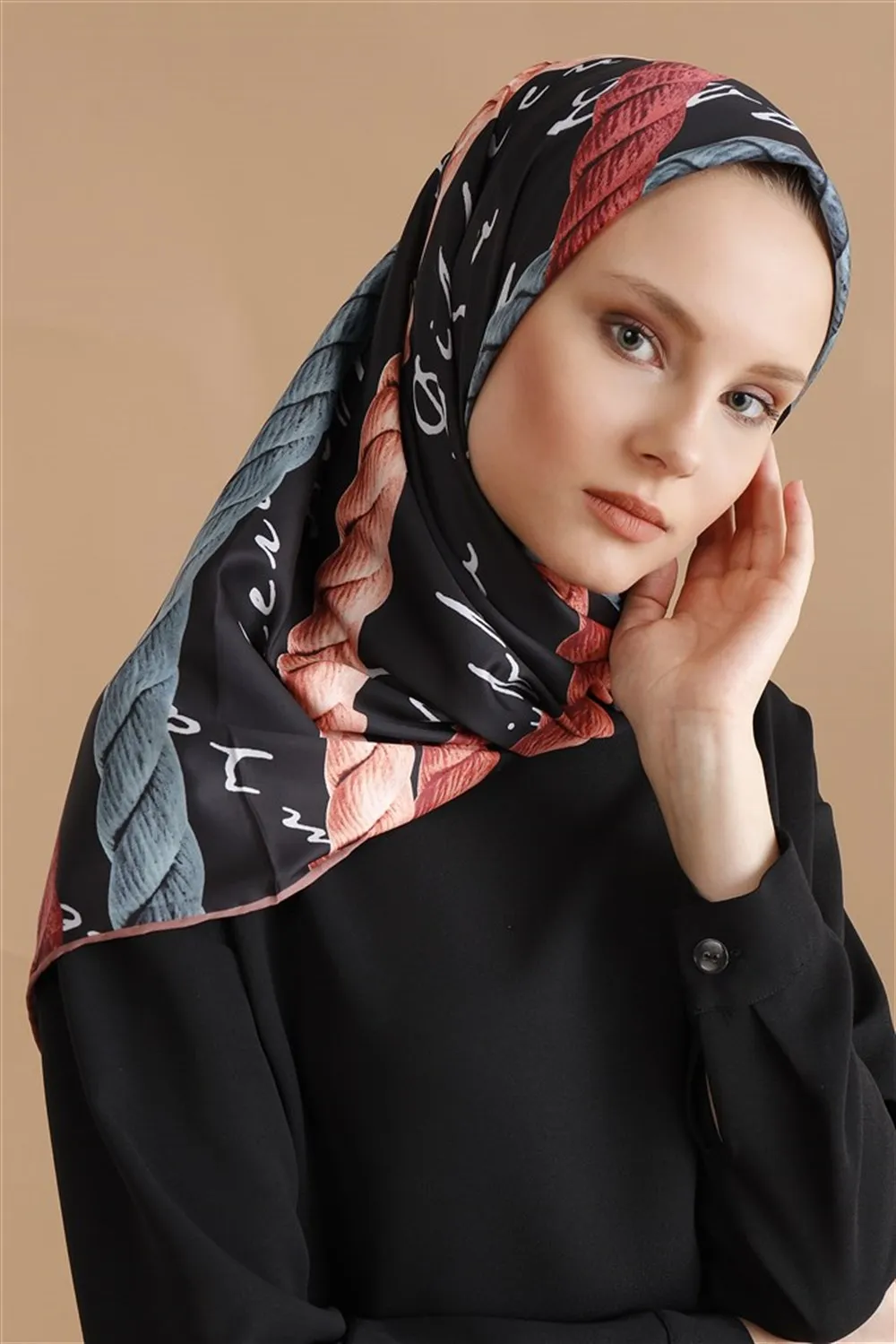 

Hijab For Muslim Women Head Turbans Scarf Silky Fabric Shawls Foulard Hand Embroidered Practical Turbante Mujer Arabic Turkey