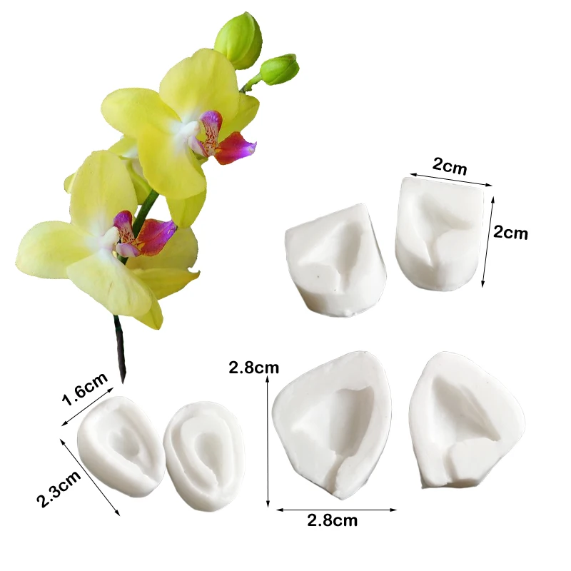 NEW Flower Orchid Bud Silicone Mold Fondant Wedding Cake Decorating Tools polymer Clay Candy Chocolate Gumpaste Mold M2509