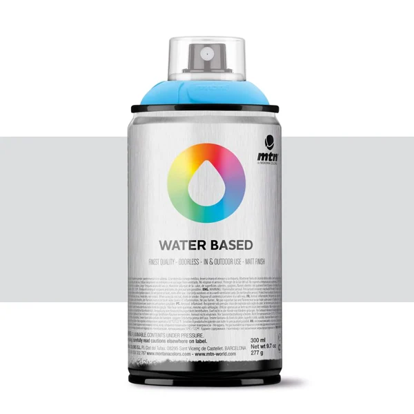 Spray paint brand MTN Water Based Neutral Color gray Light 300 ml Montana low pressure Little Ideal smell interior