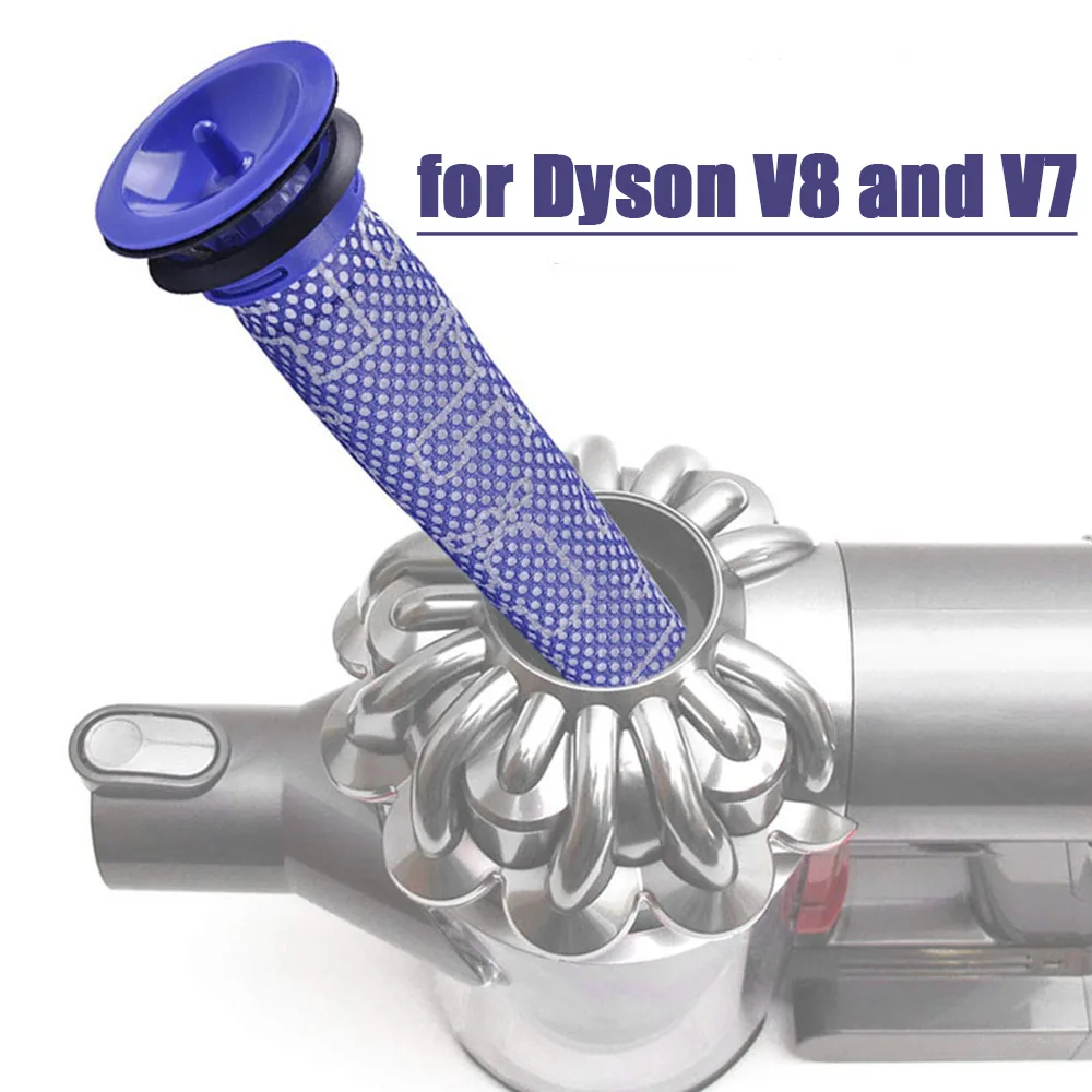 2 pacotes de pré-filtros e 2 pacotes de substituições de pós-filtros HEPA compatíveis com aspiradores sem fio Dyson V8 e V7