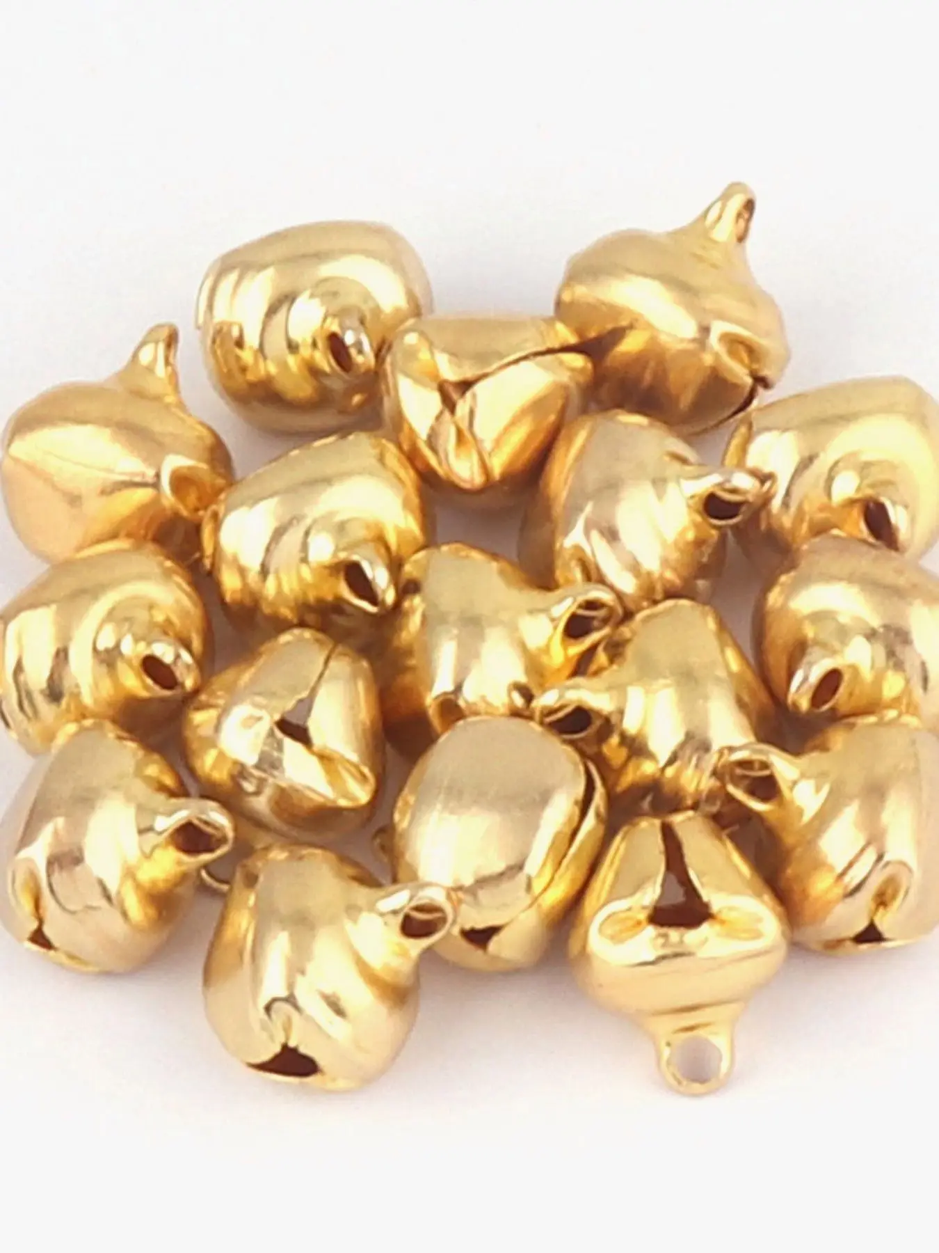 

Gold Jingle Bells Christmas Bells Decorative Bells Sound Bells Ornament Jingle Bells Charm Pendants Jewelry Making Findings 12mm