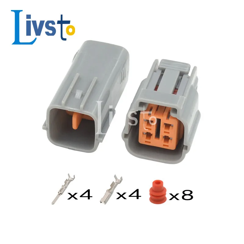 5/20/50/100 Set 4 Pin Male Female Sumitomo Waterproof Auto Connector Oxygen O2 Sensor Plug For Toyota 6195-0018 6195-0015