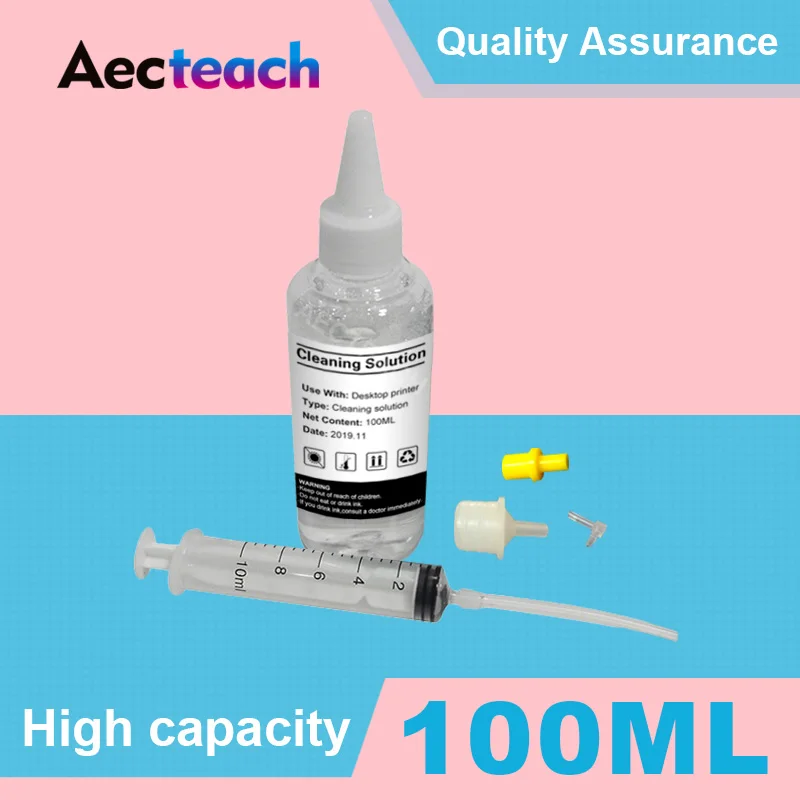 Aecteach Printerhead Nozzle Cleaning Protection Nozzle Fluid Washer Cleaner For Epson Printer Head Dye Ink Cartridges