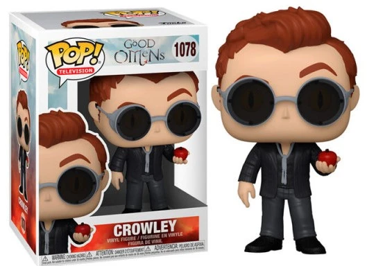 FUNKO POP! Good Omens - Crowley (with Apple), original, gift, collection,  child, girl, in Box, official license