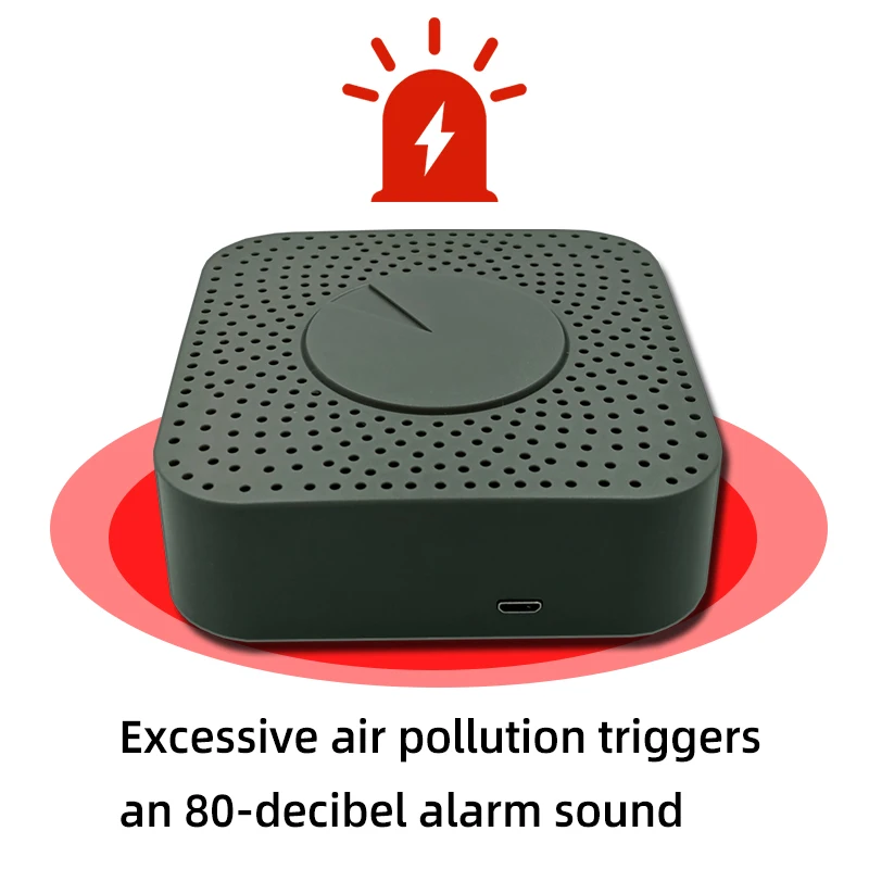 Tuya ZIGBEE-Detector inteligente de dióxido de carbono, caja de aire con Control por aplicación, Sensor de Gas CO2, formaldehído, VOC, temperatura y humedad, WIFI
