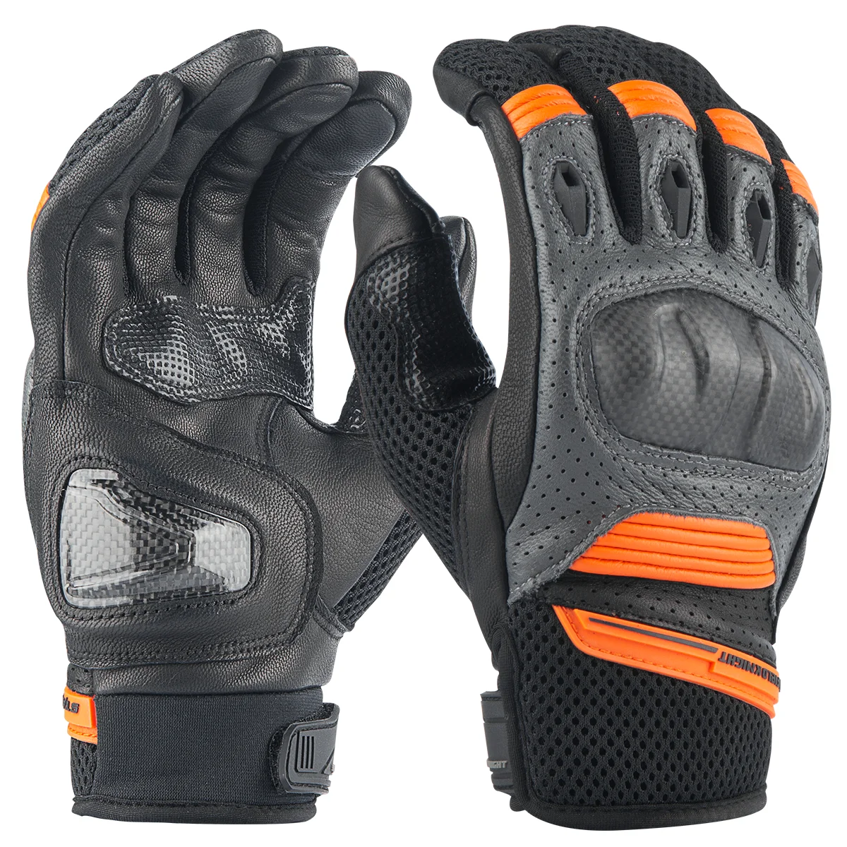 SFK guantes de motocicleta de verano, piel de cabra, cuero Real, malla protectora, dedo completo, pantalla táctil, equitación, carreras, accesorios