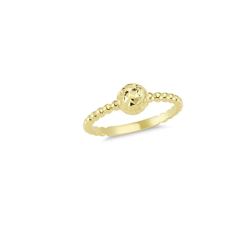 14K Solid Gold Art Design Fashion Ladies Ring