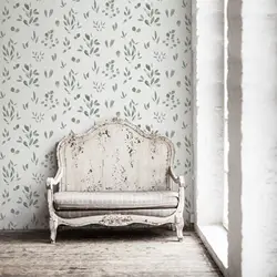 Hand-painted watercolor Leaves wallpaper Belle Jade in Green Colors, Scandinavian Wallpaper, Fresh Wallpaper