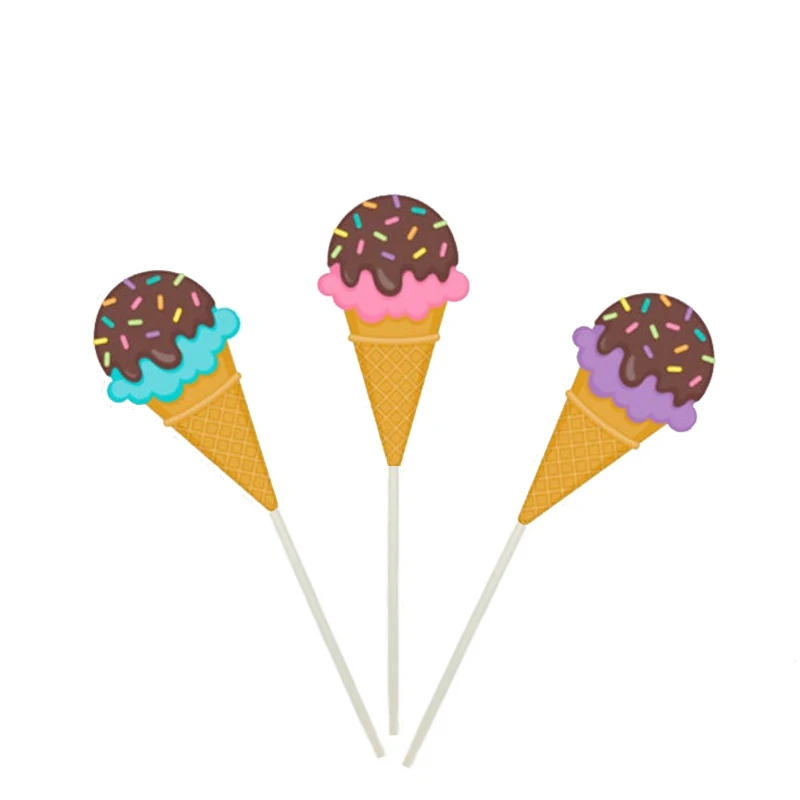 Ice Cream Cupcake Toppers Ice Cream Party Birthday Party Supplies-set of 24