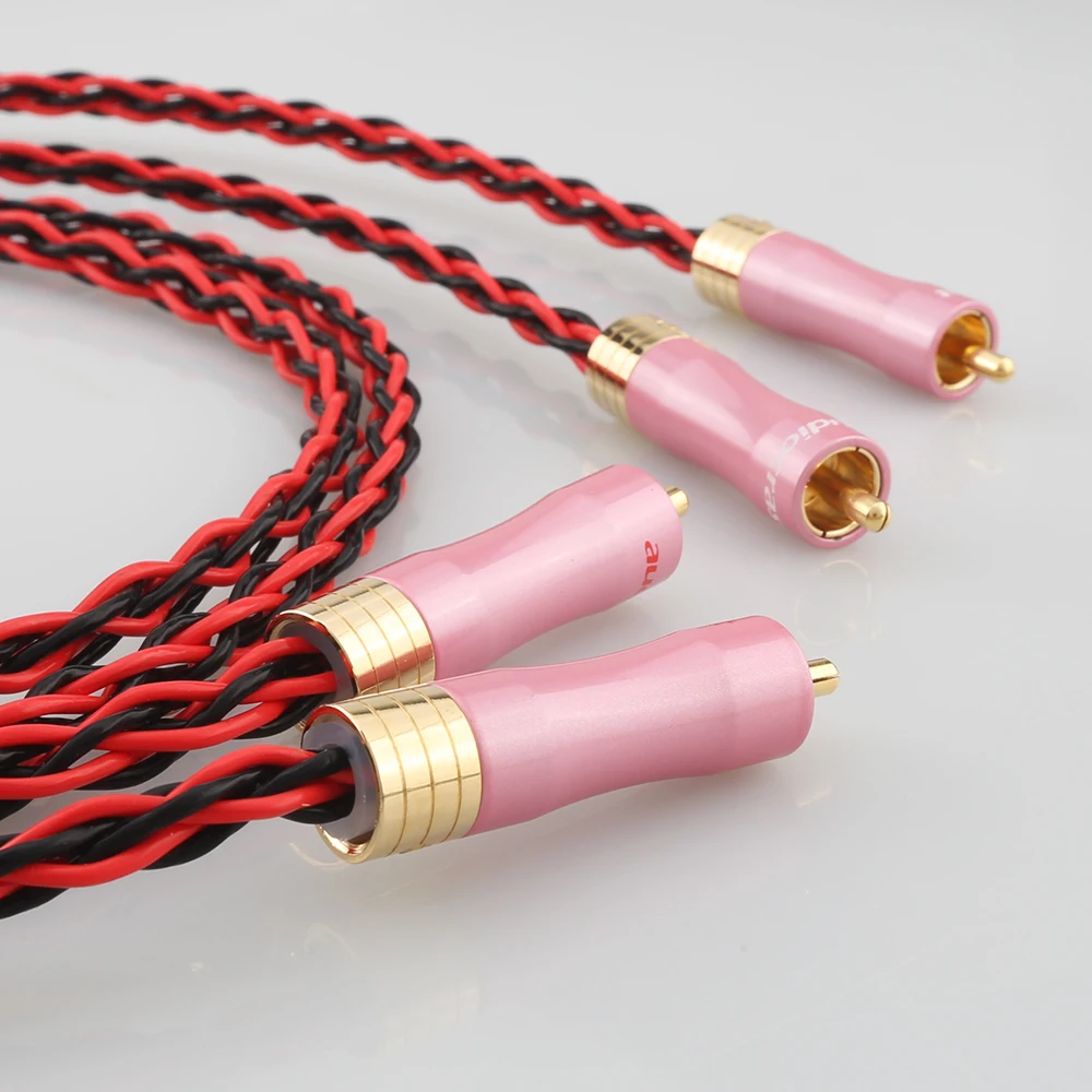 

Высококачественные 6AG посеребренные аудиофильские стереоаудиокабели 2RCA «папа» на 2RCA «папа» HIFI Audiocrast