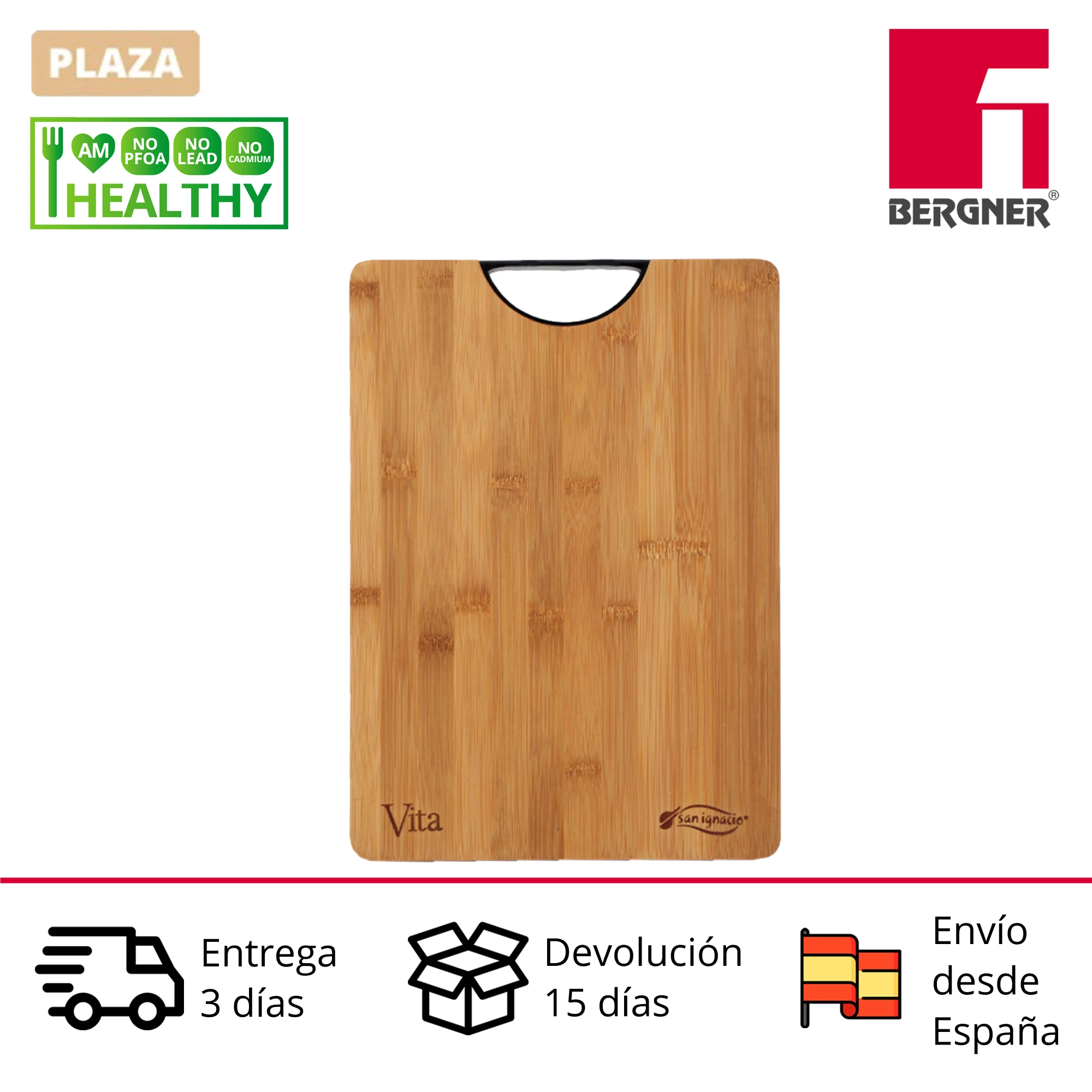 BERGNER cutting board Vitaen bamboo wood 35cm