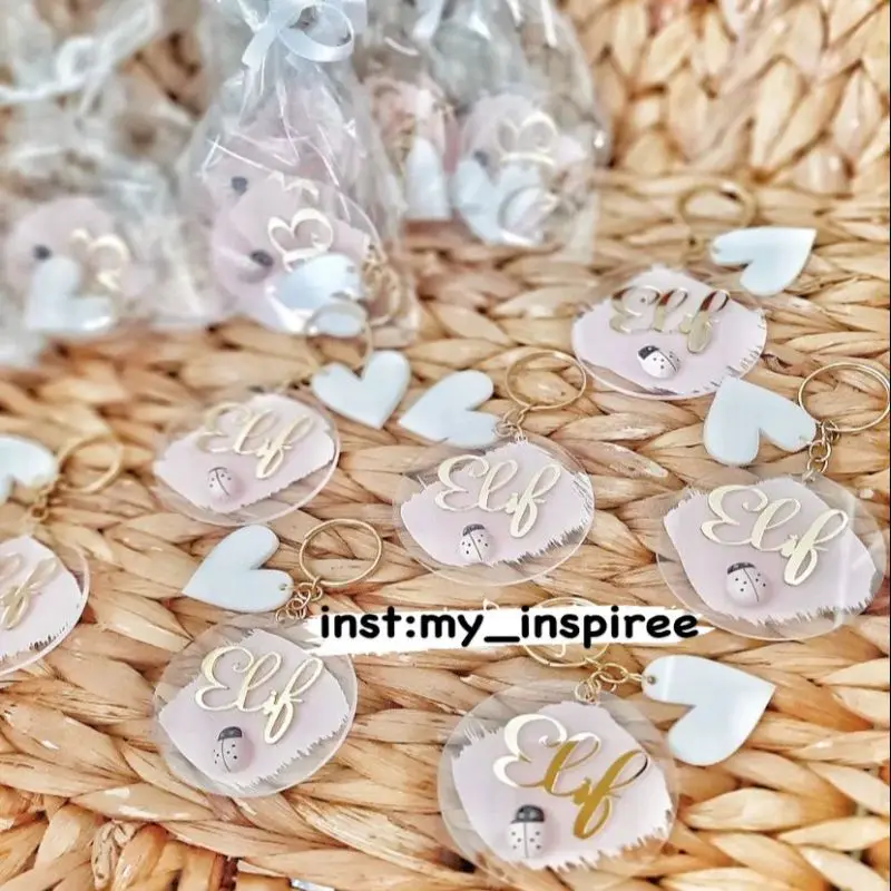 

Keychain 50 PCs can be customized Promise engagement wedding party baby shower wedding birthday gift and all occasions For costumes