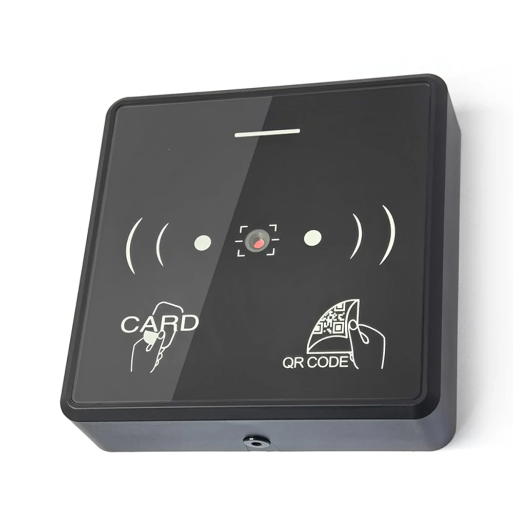 Czytnik kodów kreskowych RFID 13,56 MHz, czytnik kodów QR do kontroli dostępu, wyjście TTL/RS485/Wiegand 26/34, karta NFC, 20000 użytkowników, aplikacja mobilna