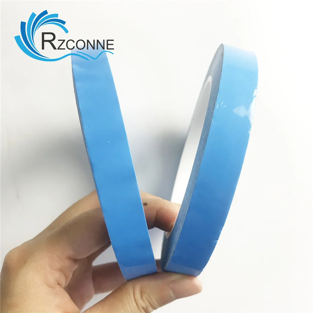 

14mm (W)x 50m(L) Blue High Temperature Resistant Double Sided Adhesive Sticker for TV backlight LED Strips Back Tape x 2pcs