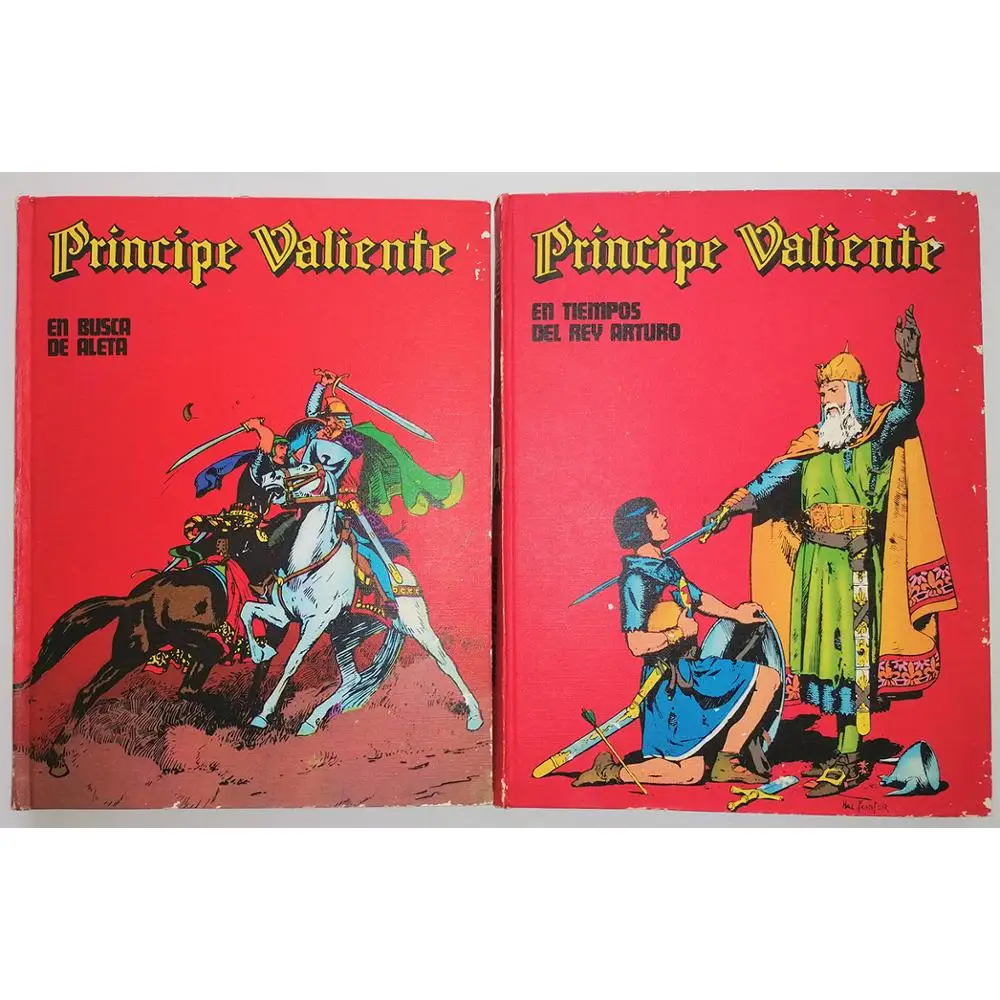 The Prince brave tome N ° 1 AL 8 full collection, ED. BURU LAN, year 1976, author HAL FOSTER, Spanish TEBEO, books in CARTONE, in GENERAL good condition, in COLOR