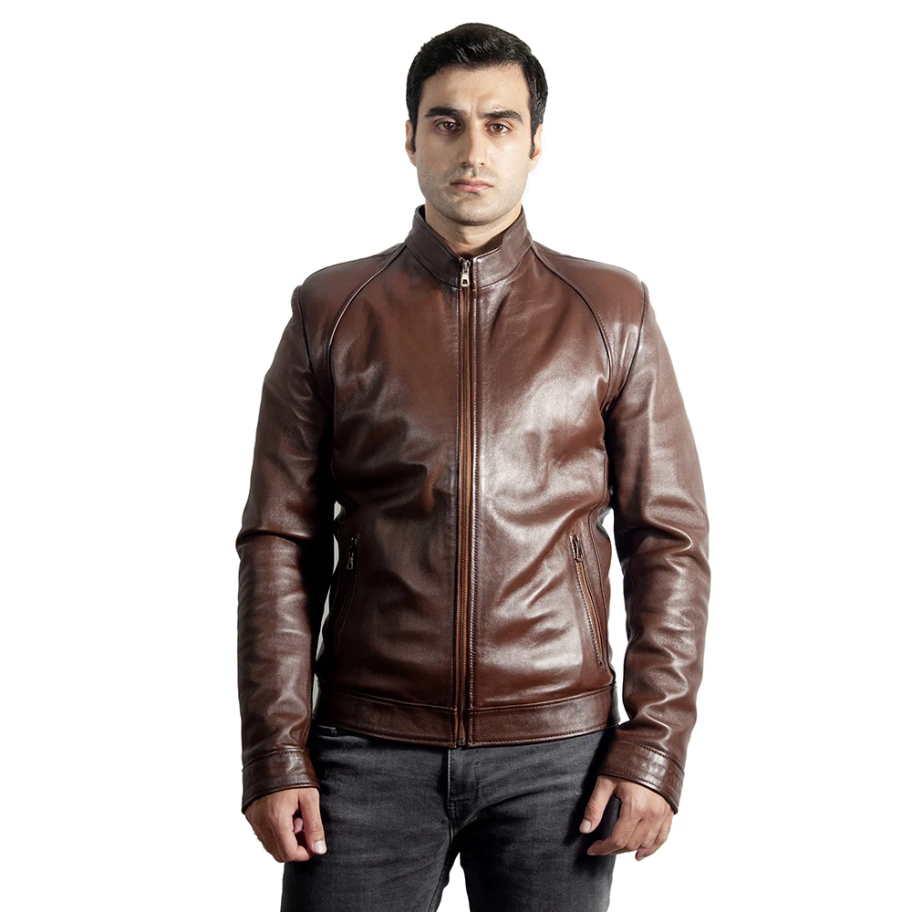 

Zoramotti,Leather Jacket,Genuine Leather,Lambskin,Classic,quality,Natural Leather,Keeps,Warm