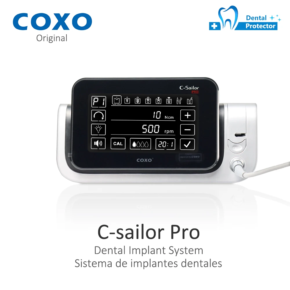 COXO  Dental Implant Motor , C-Sailor pro Biggest torque 80 N.cm strong power ,  fiber optical led light , touch screen control