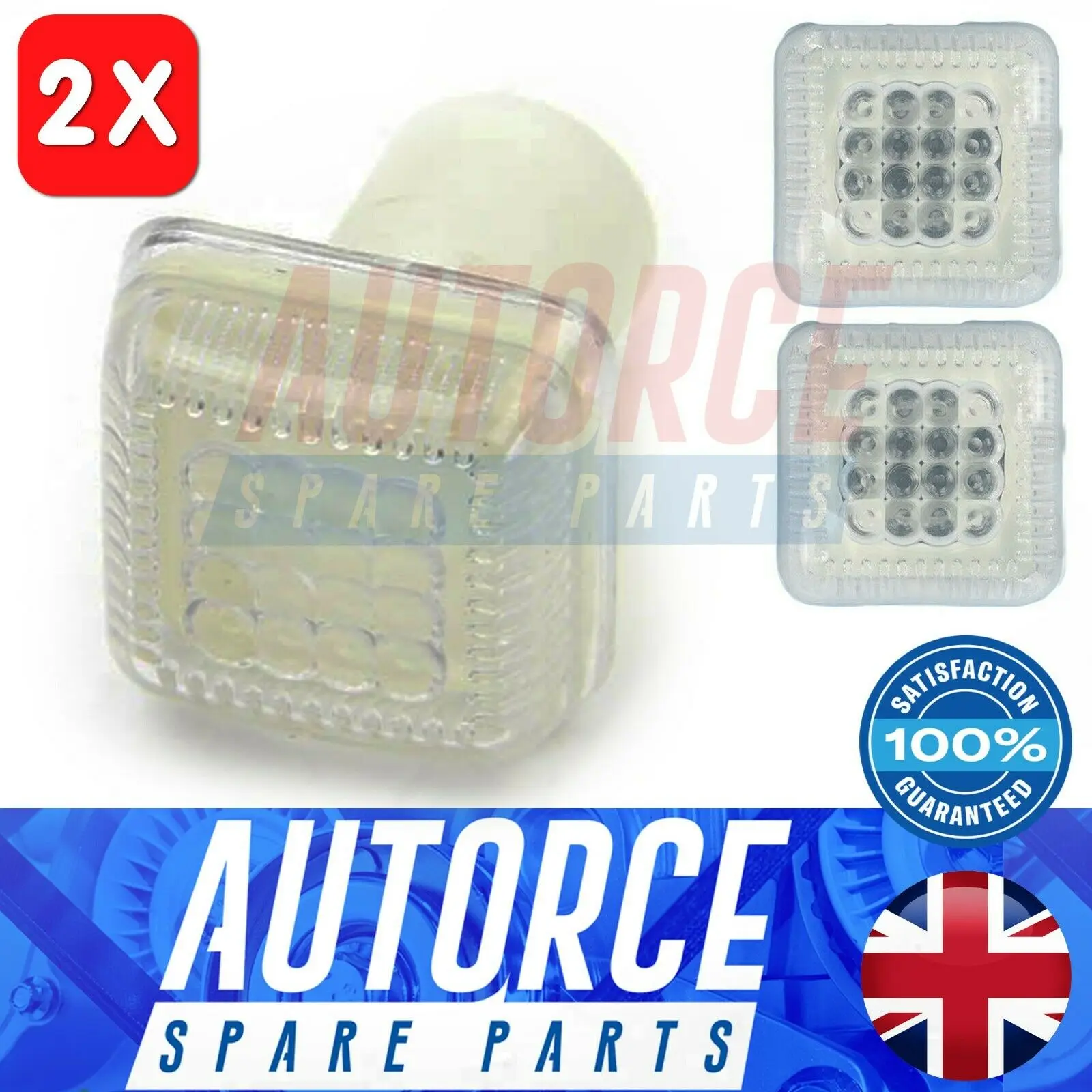 AUTORCE 2X SIDE INDICATOR REPEATER LIGHT LAMP LENS INTENDED FOR FORD TRANSIT MK4 FIESTA SIERRA 89VB13K354AA, 1058079 FITS