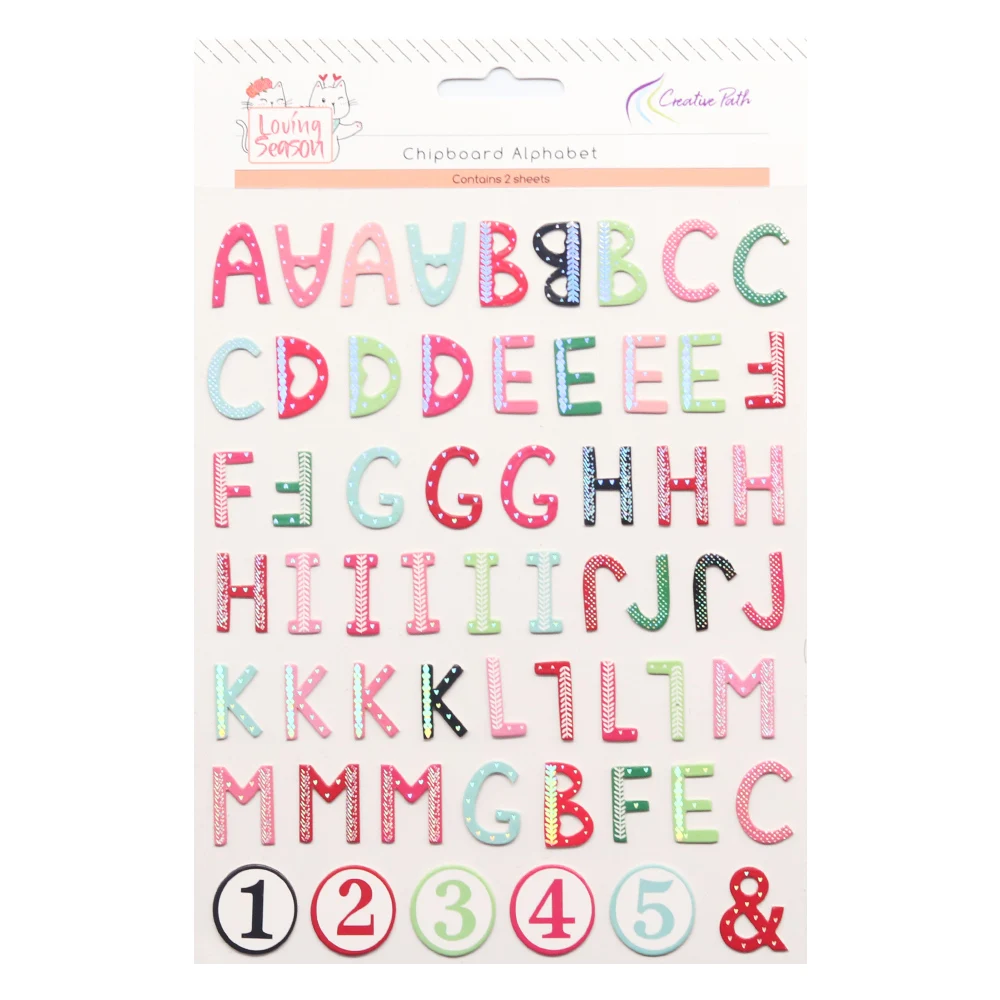 The Creative Path Foil Chipboard Alphabet Stickers Crafts Scrapbooking Cardmaking Journal Self Adhesive Embellishments Deco