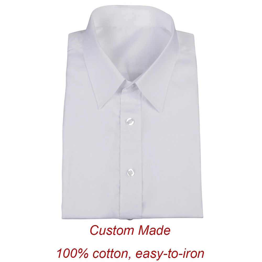 100% Cotton White Dress Shirts For Men Shirts Custom Made Dress Shirts Long Sleeve Tailor Made Shirt Men Slim Fit Wedding Shirts