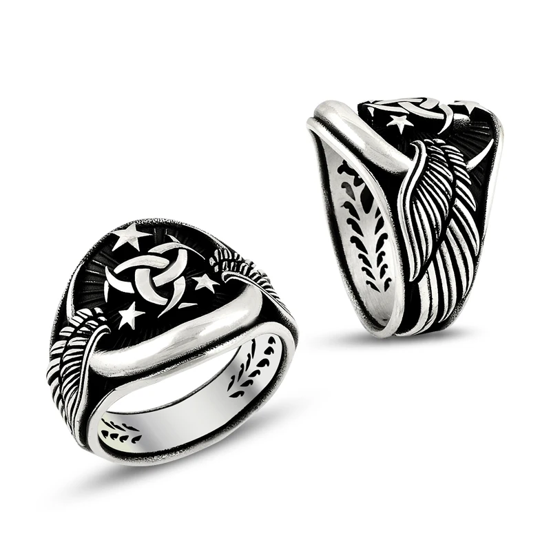 925 Silver Art Design Handmade Ring for Men