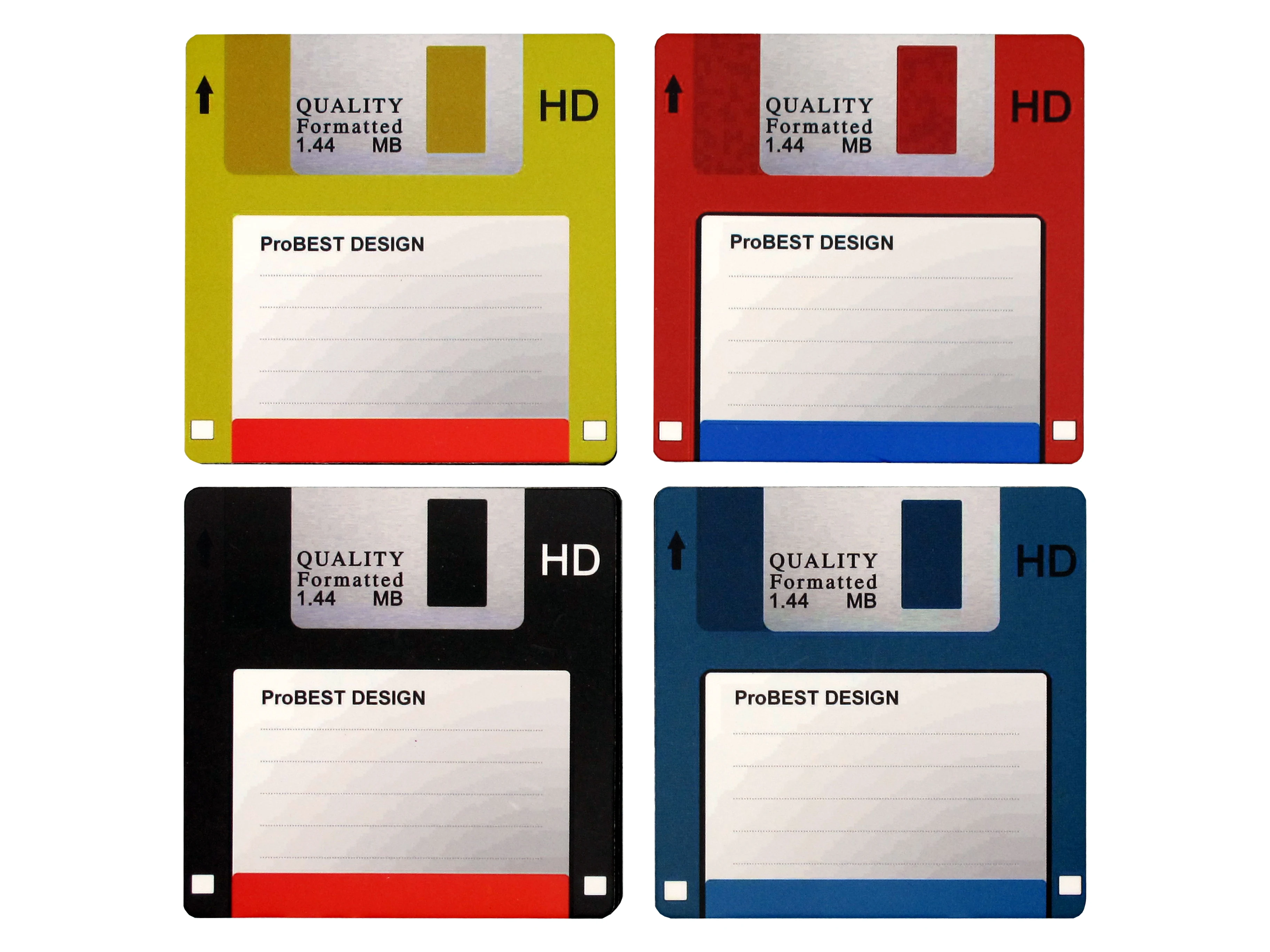 Floppy Disk Coaster - 8 pcs