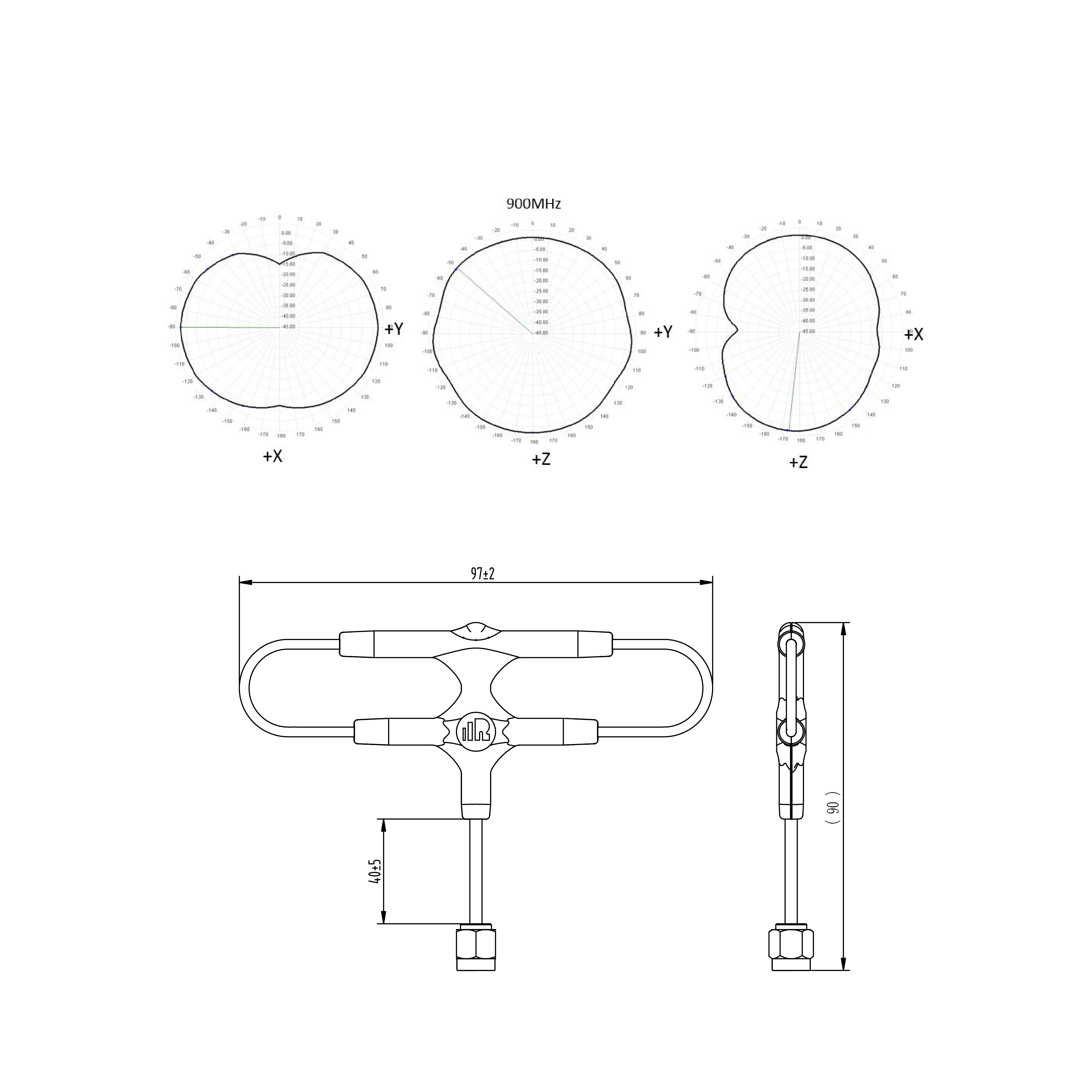 Antenna FrSky 900MHz Super 8 per modulo R9M e R9M Lite