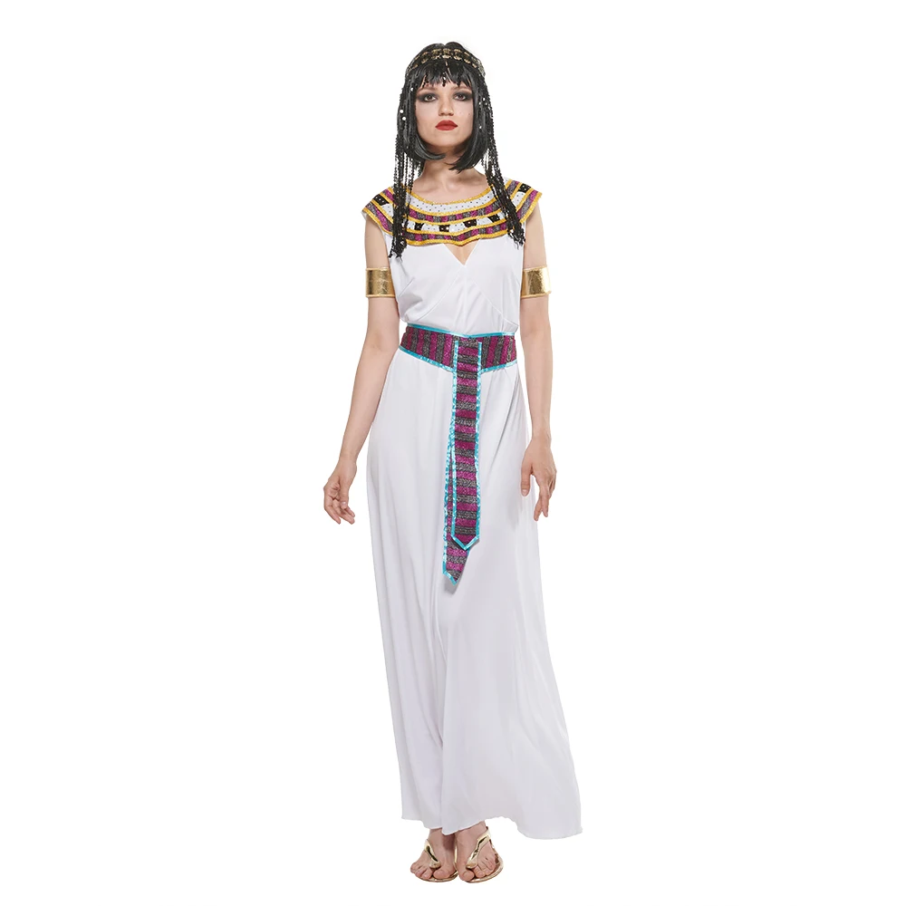 Snailify Ladies Queen Of Egypt Costume Ladies White Cleopatra Costume Halloween Carnival Cosplay