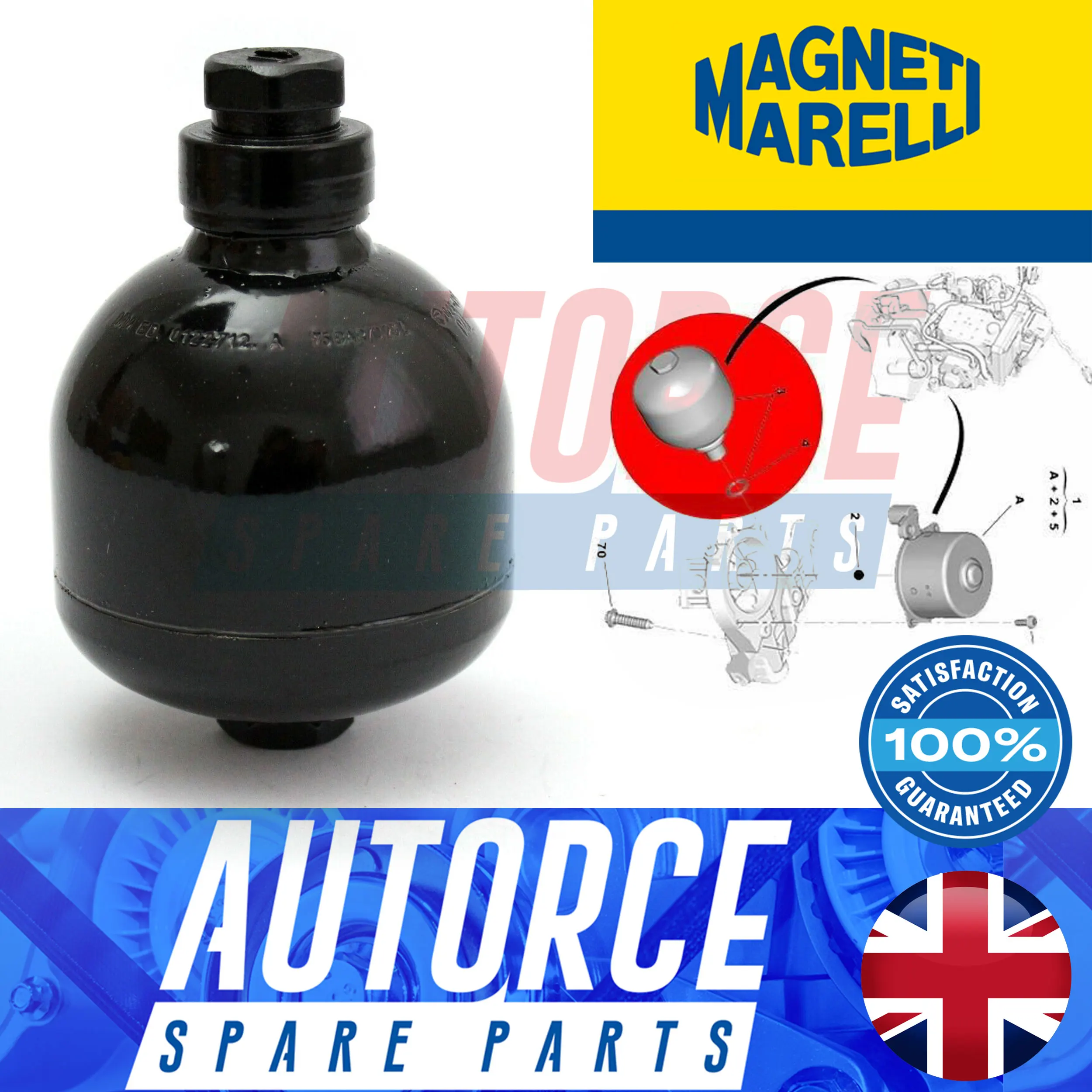 FOR PEUGEOT 208 308 508 3008 5008 PARTNER FITS ACTUATOR OIL RESERVOIR ACCUMULATOR 24000005010, 71749958, 71747998, 71775261