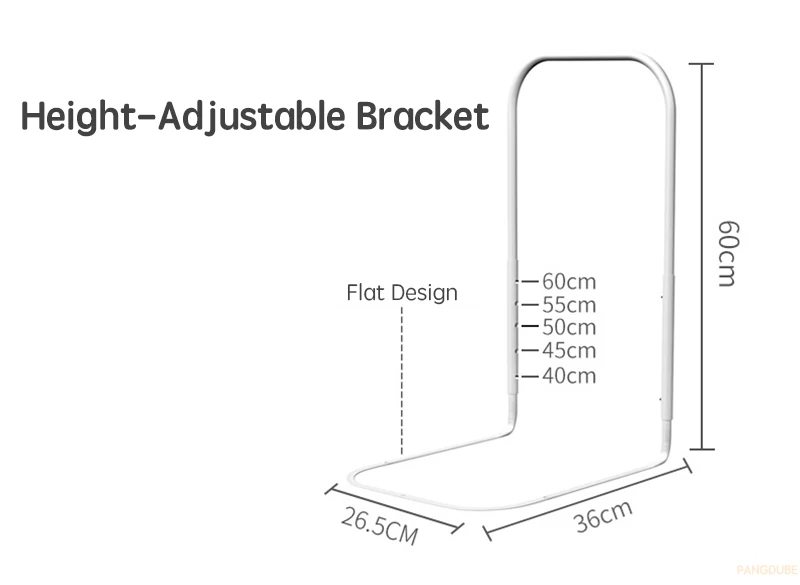 1 Stück 47 cm Kinderbettbarriere für Babybett Zaun Geländer für Kinderbettschutz Bettgitterschutz für Kinder – Detail 4