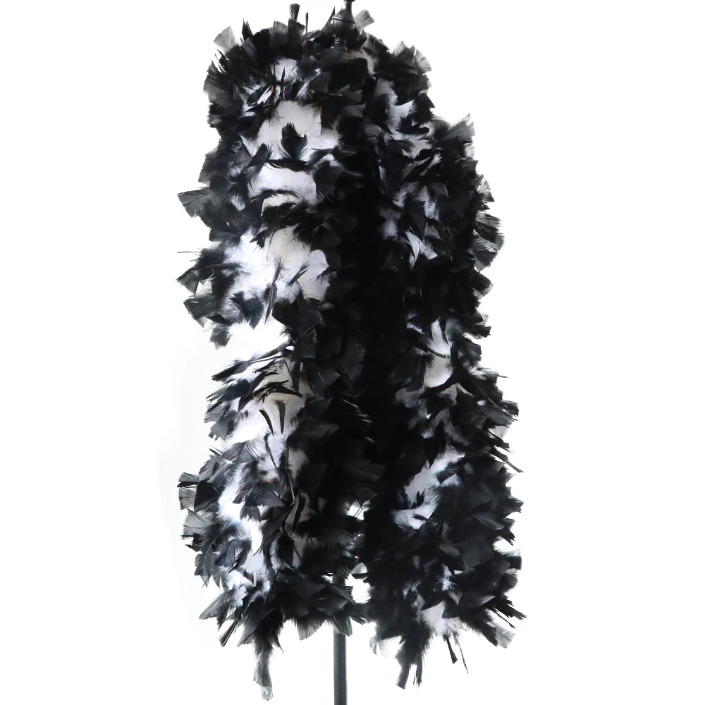 2 Meter black Turkey Feathers Boa 200G Wedding Dress Accessories Party Decoration for CraftS Plume Scarf Shawl Wholesale