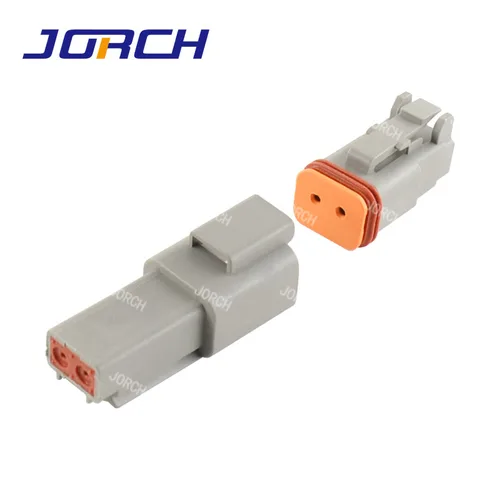 Imagen 2 del producto Conector eléctrico macho y hembra impermeable Deutsch DT, DT04-2P de 2 pines con terminales verdes, DT06-2S, 0460-215-16141-0462-209
