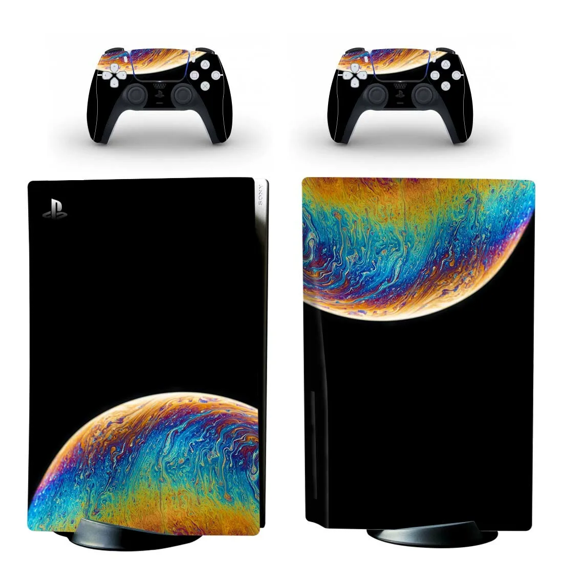 Planet Sky Design PS5 Standard Disk Edition Skin Sticker Decal Cover for PlayStation 5 Console &Controllers PS5 Skin Cover Vinyl