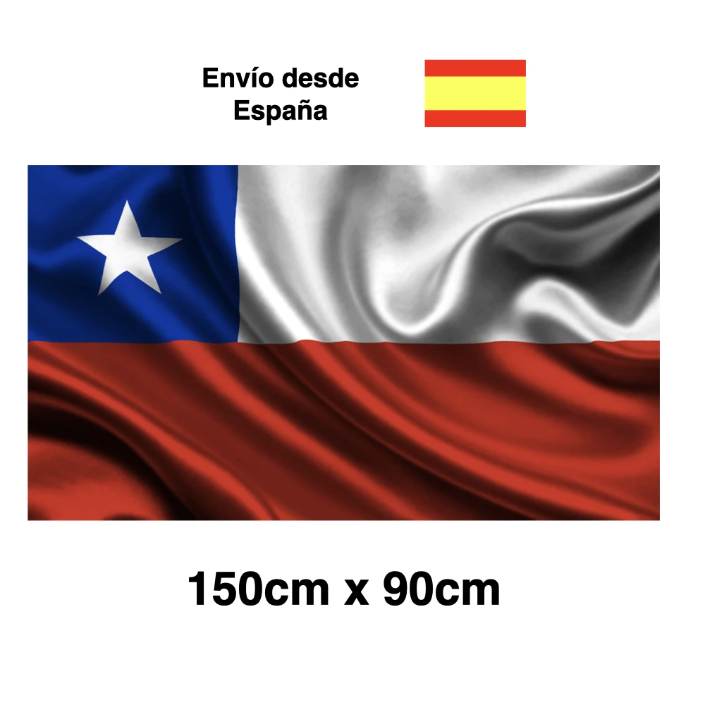 Chile national flag 150cm x 90cm polyester fabric Chilean white blue red decoration with star country banner