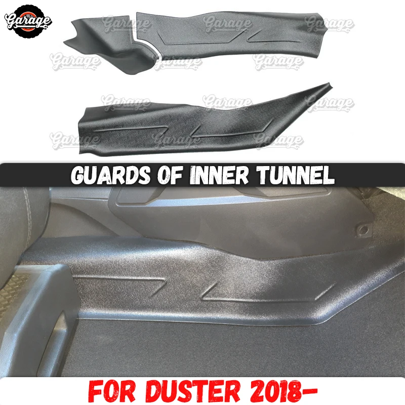 Guards of inner tunnel for Dacia Duster 2018-  / Renault Duster 2021- ABS plastic accessories protect of center carpet styling