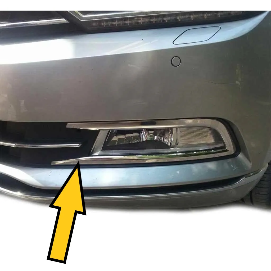 Fog Light Frame Trim For VW Passat B8 Models Chrome Stainless Steel Cover Left Right Tuning Accessories  Chromium Stylings