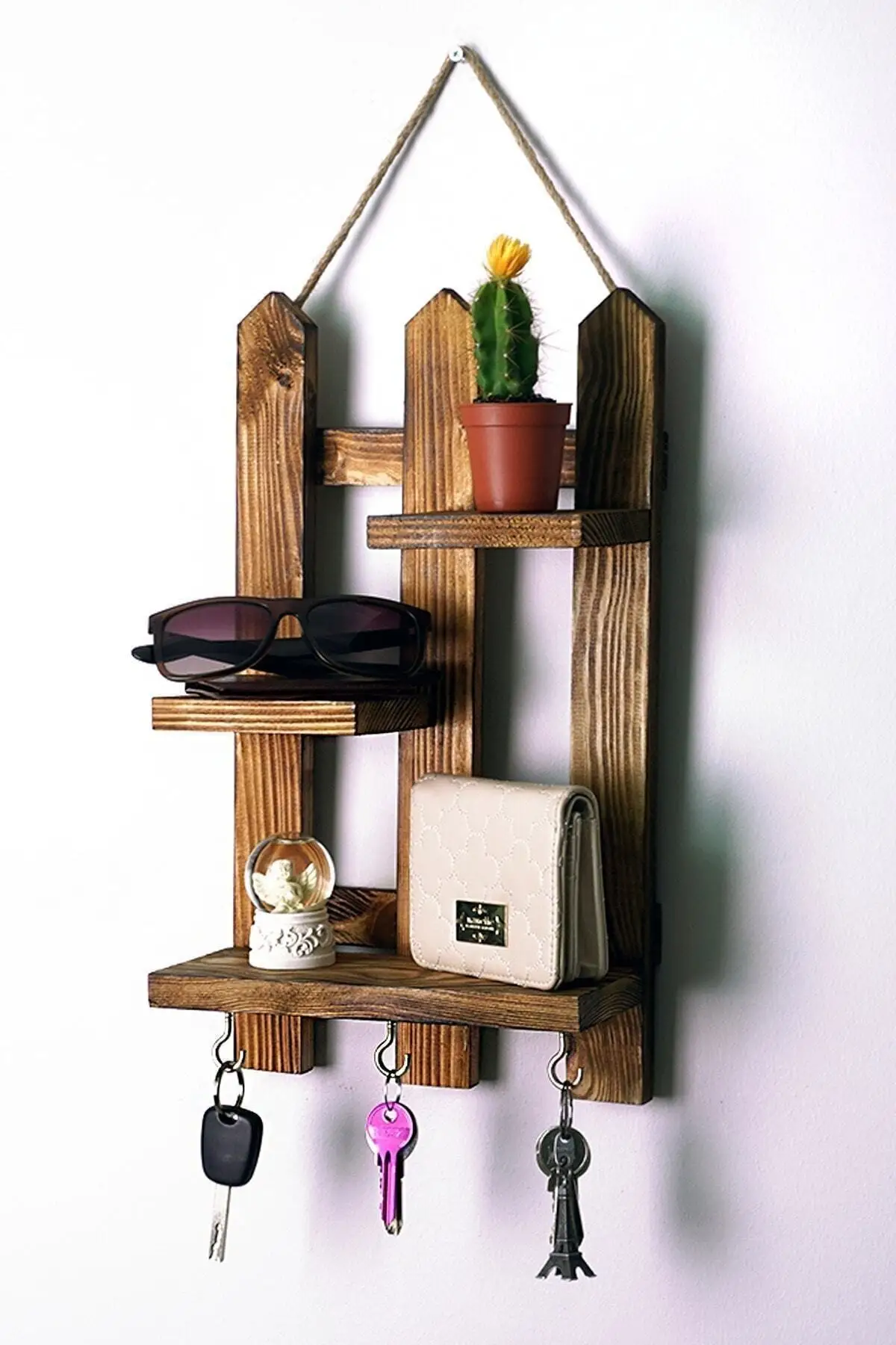 Keychain De Madeira decorativa