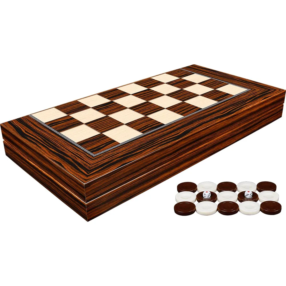 Premium Ebony Board Game Backgammon Set