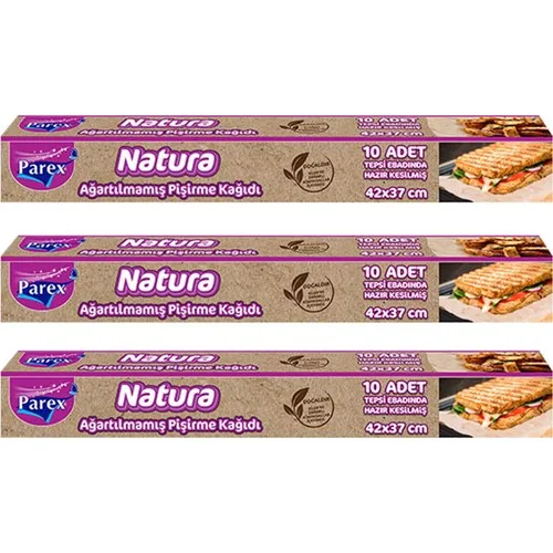 Natura 3 Package Unbleached Precut Baking Paper 10'lu