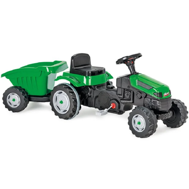 TOY TRACTOR FOR CHILDREN - MOVING DAMPER - ADJUSTABLE SEAT - CHAIN PEDAL - 3+YEARS - AIR HORN