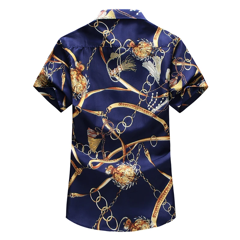 5XL 6XL 7XL Shirt Men Summer New Fashion Personality Printed Short Sleeve Shirts Men 2023 Casual Plus Size Beach Hawaiian Shirt