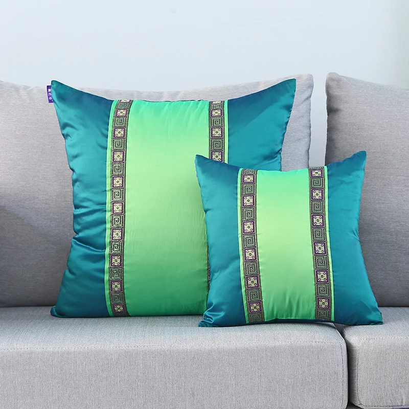 Exotic Dark Green Waist Pillow Cover Set, Cushion Cover, Living Room and Bedroom, Car and Sofa, 2PCs, 60x60cm