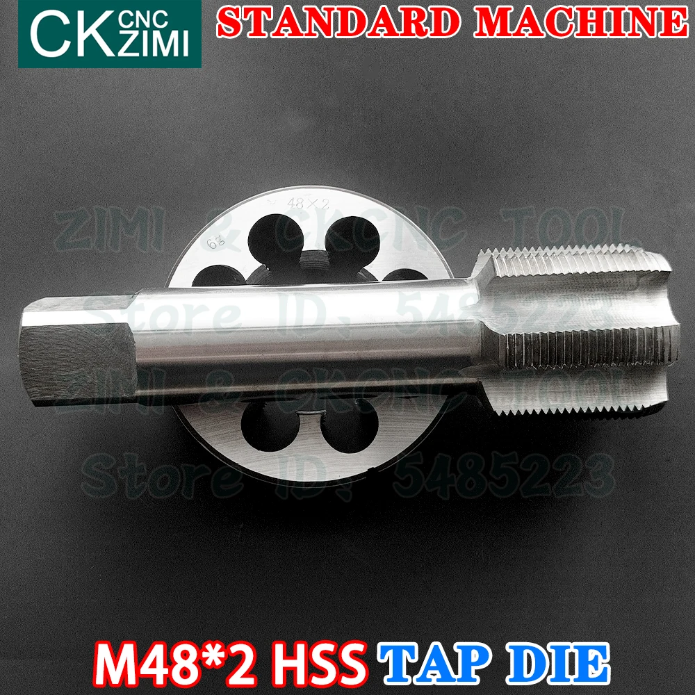 M48*2 M48x2 HSS Straight Xử Lý Tiêu Chuẩn Máy Die Tap Tốc Độ Cao Thép Dây Khai Thác Khoan Vòng Die Tap và Die Set Công Cụ