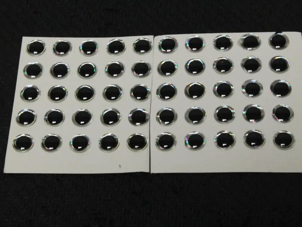 wLure 4mm 5mm 6mm 7mm 8mm 9mm 3D Silver Black Hard Fishing Eyes for Blank Lures Variant Size Selection Fishing Tackle UPES