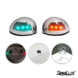 Sealux LED Navigation Light GREEN+RED Stainless Steel 304 for Boat Yacht Fishing